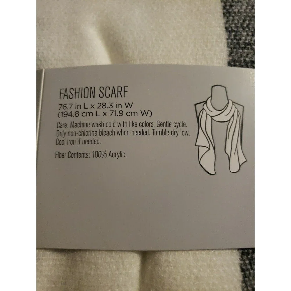 West Loop Fashion Winter Scarf Cream ~ 76.7